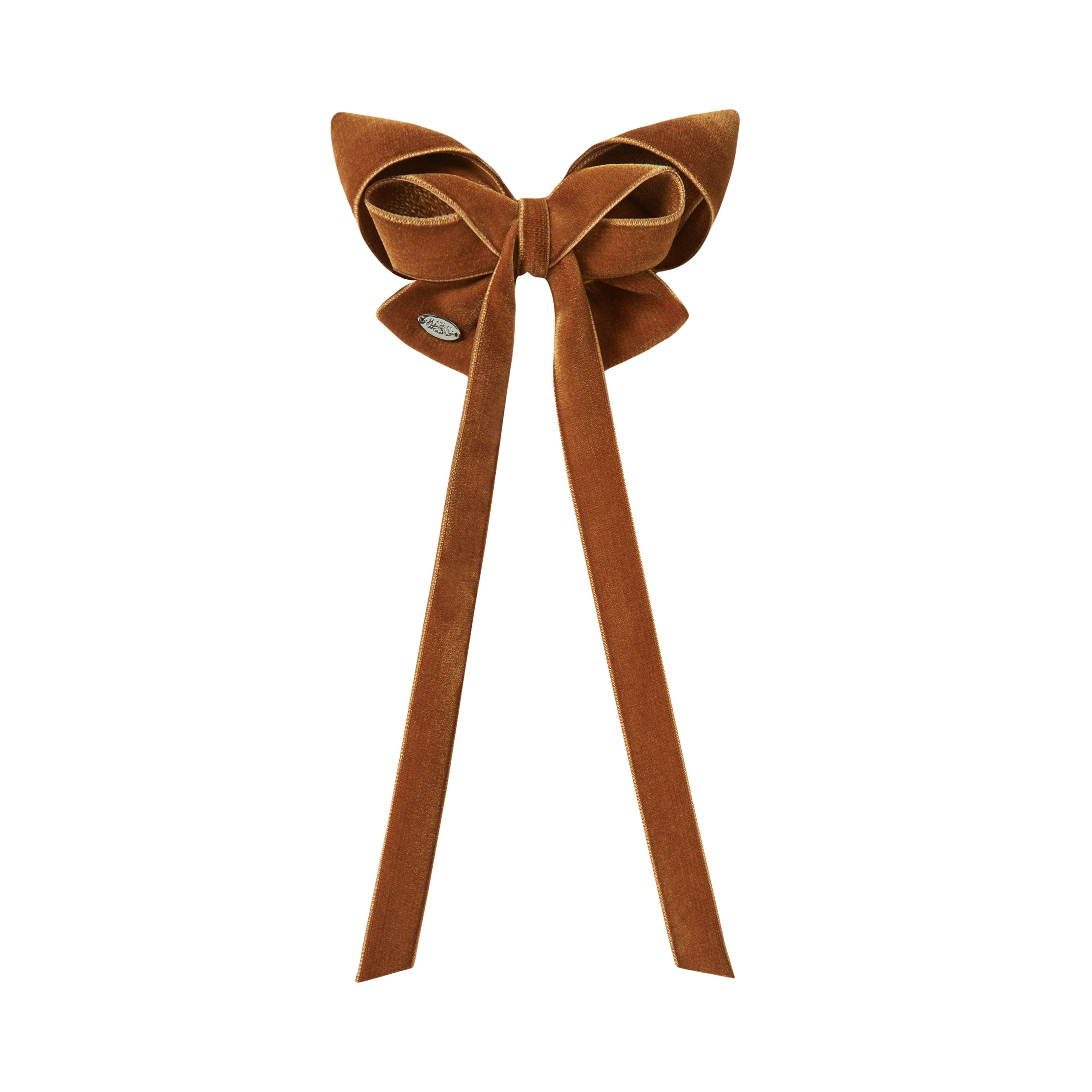 ヘアアクセサリー FETICO VELVET LONG BOW HAIR CLIP brown FETICO VELVET LONG BOW HAIR CLIP brown